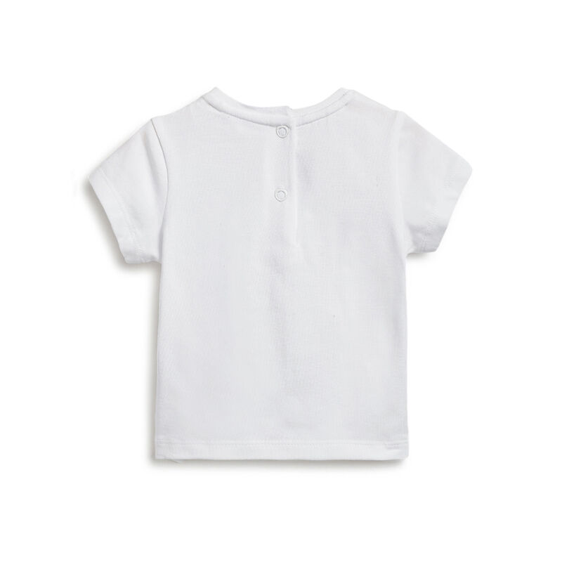 Girls White T-shirt with Short Pants image number 1